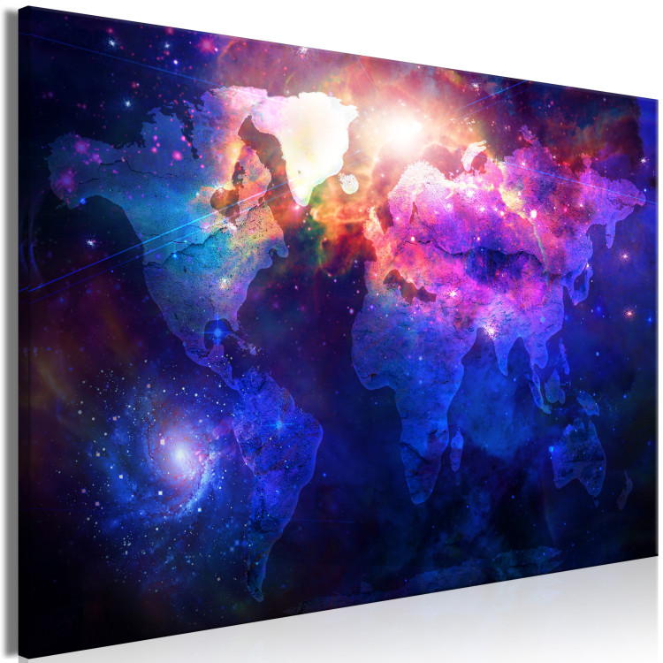 Canvas World in Nebulae - an irregular world map in cosmos colors 135160 additionalImage 2
