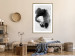 Wall Poster Painted by Light - black abstraction of a human face on a white background 135360 additionalThumb 9
