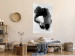Wall Poster Painted by Light - black abstraction of a human face on a white background 135360 additionalThumb 11
