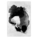 Wall Poster Painted by Light - black abstraction of a human face on a white background 135360