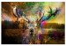 Canvas Colorful Flames (1-piece) Wide - abstract colorful deer 135460