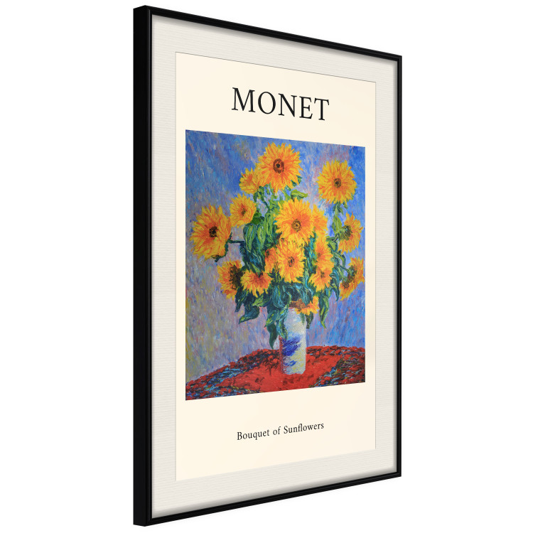 Wall Poster Decorative Sunflowers - bouquet of yellow flowers in a vase and texts 135760 additionalImage 19