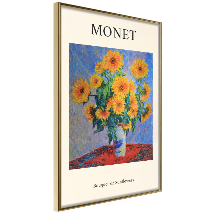 Wall Poster Decorative Sunflowers - bouquet of yellow flowers in a vase and texts 135760 additionalImage 13