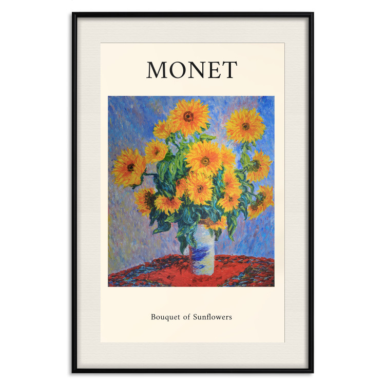 Wall Poster Decorative Sunflowers - bouquet of yellow flowers in a vase and texts 135760 additionalImage 11