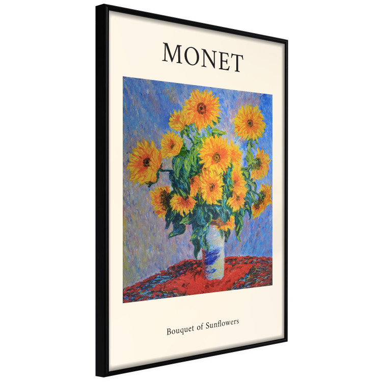 Wall Poster Decorative Sunflowers - bouquet of yellow flowers in a vase and texts 135760 additionalImage 12