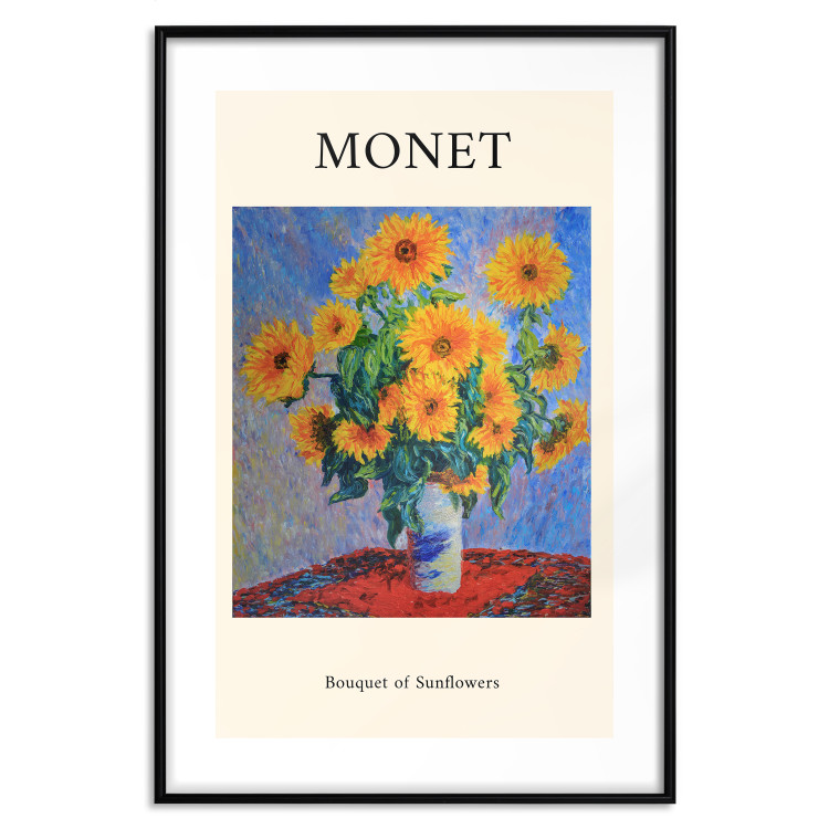 Wall Poster Decorative Sunflowers - bouquet of yellow flowers in a vase and texts 135760 additionalImage 8