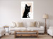 Poster Cat in Monsteras - black animal among plants on a pastel background 137860 additionalThumb 27