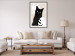 Poster Cat in Monsteras - black animal among plants on a pastel background 137860 additionalThumb 22