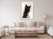 Poster Cat in Monsteras - black animal among plants on a pastel background 137860 additionalThumb 23