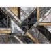 Photo Wallpaper Geometric art deco - grey and black marble with gold patterns 142360 additionalThumb 1