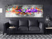 Canvas Vivid Glow (1-piece) Narrow - colorful abstraction amidst grays 143160 additionalThumb 3