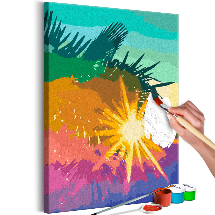Paint by number Sunny Morning - Palm Trees Illuminated With Cheerful Colors 145160 additionalImage 6