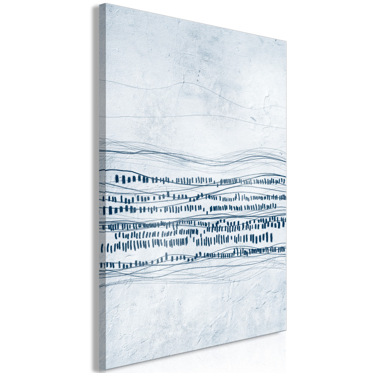Canvas Print Traces in the Snow (1-piece) - abstract shapes on a light background 145360 additionalImage 2