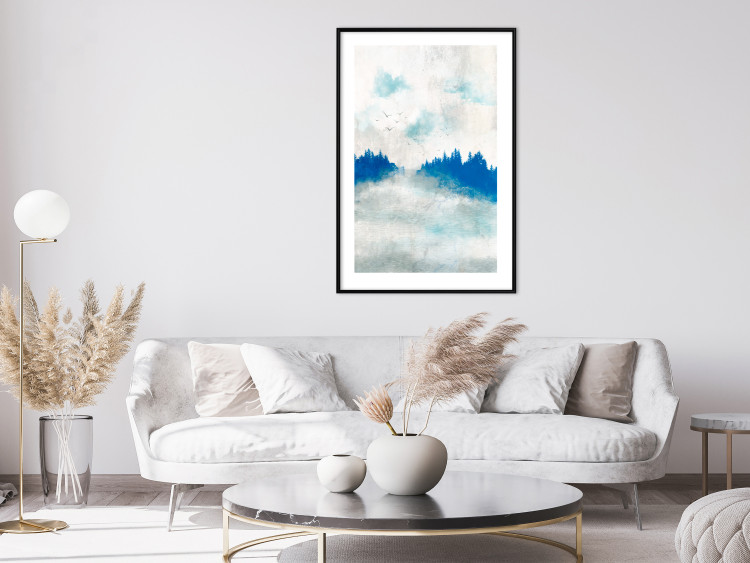 Wall Poster Blue Forest - Delicate, Hazy Landscape in Blue Tones 145760 additionalImage 14