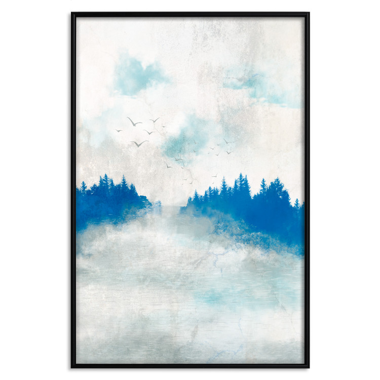 Wall Poster Blue Forest - Delicate, Hazy Landscape in Blue Tones 145760 additionalImage 16
