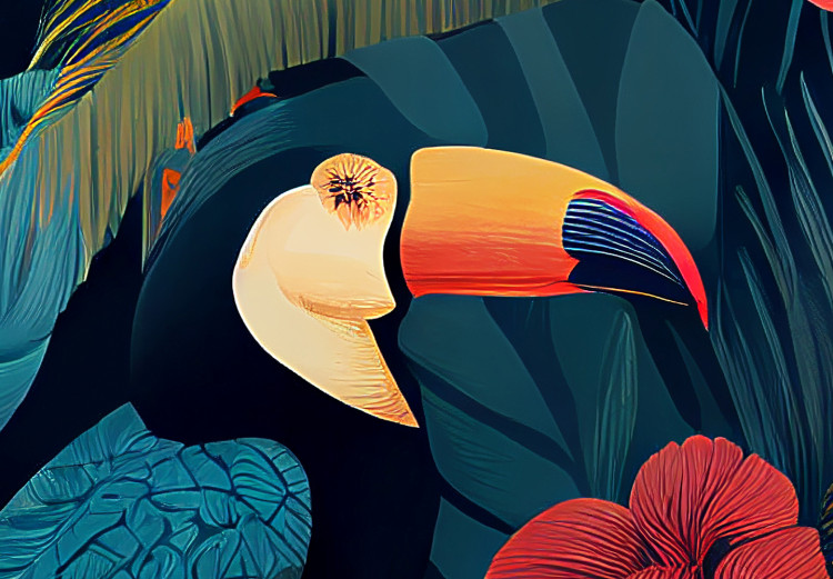 Canvas Exotic Birds - Toucans Among Colorful Vegetation in the Jungle 149860 additionalImage 5
