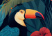 Canvas Exotic Birds - Toucans Among Colorful Vegetation in the Jungle 149860 additionalThumb 5