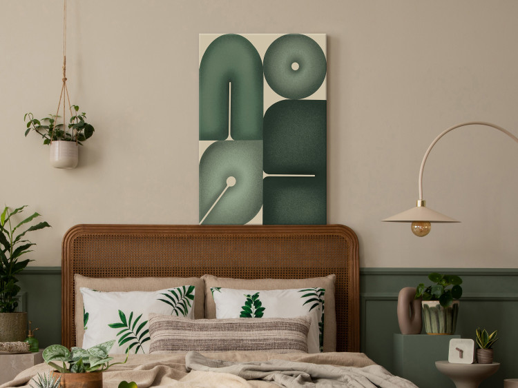Canvas Print Sage Shapes - Geometric Forms in Shades of Green 150060 additionalImage 3
