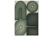 Canvas Print Sage Shapes - Geometric Forms in Shades of Green 150060