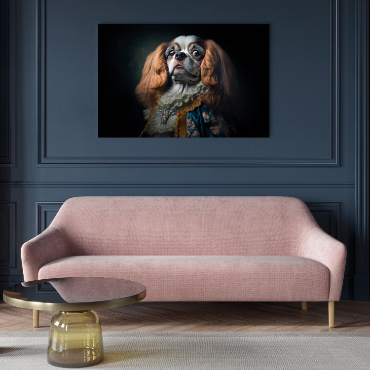 Canvas Print AI Dog King Charles Spaniel - Proud Aristocratic Animal Portrait - Horizontal 150160 additionalImage 5