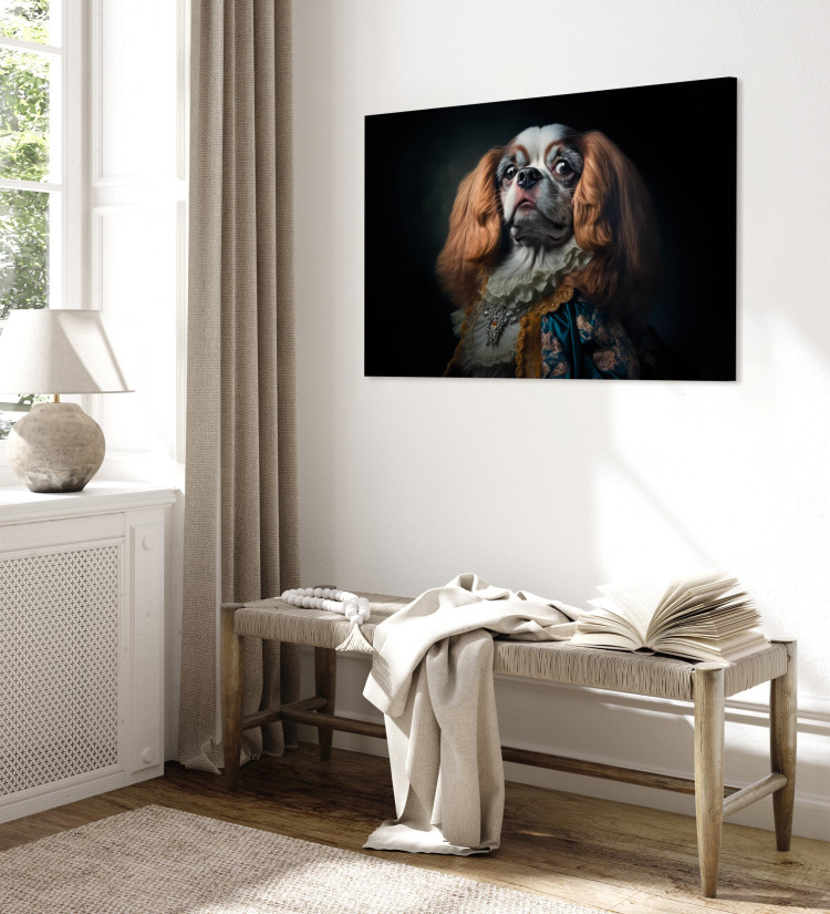 Canvas Print AI Dog King Charles Spaniel - Proud Aristocratic Animal Portrait - Horizontal 150160 additionalImage 4