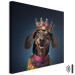 Canvas AI Dog Dachshund - Portrait of a Smiling Animal Wearing a Crown - Square 150260 additionalThumb 8