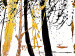 Canvas White Forest (3-piece) - abstraction with gold and black splatters 46660 additionalThumb 3