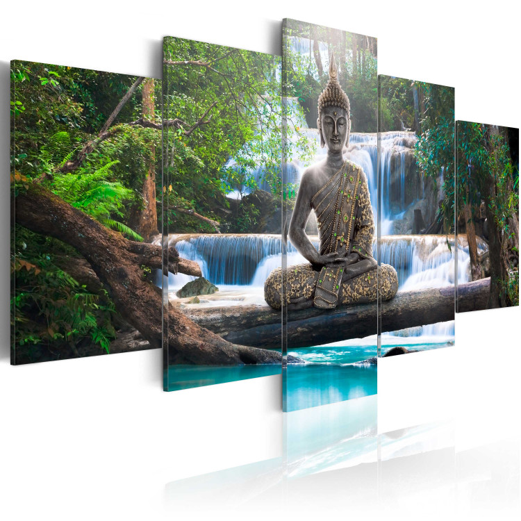 Canvas Art Print Buddha and waterfall 50360 additionalImage 2