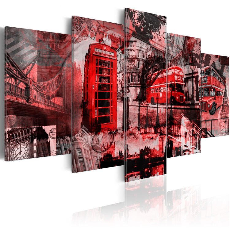 Canvas Print London collage - 5 pieces 55660 additionalImage 2