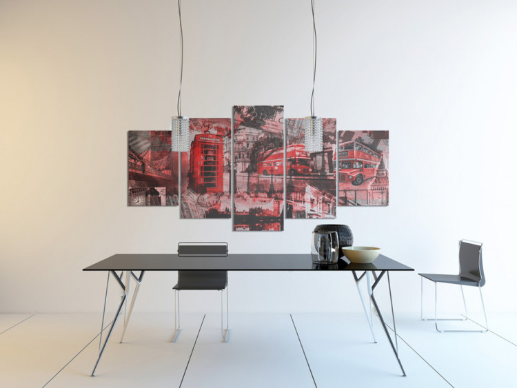 Canvas Print London collage - 5 pieces 55660 additionalImage 3