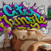 Photo Wallpaper Blue Parrot - Street Art Graffiti with Text and Parrot 60760 additionalThumb 2
