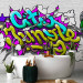Photo Wallpaper Blue Parrot - Street Art Graffiti with Text and Parrot 60760 additionalThumb 8