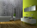 Wall Mural Rain - Gray motif of raindrops streaming on a fogged window 61060
