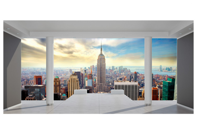Wall Mural Panorama of New York - View of Urban Architecture Creating an Illusion 61560 additionalImage 1
