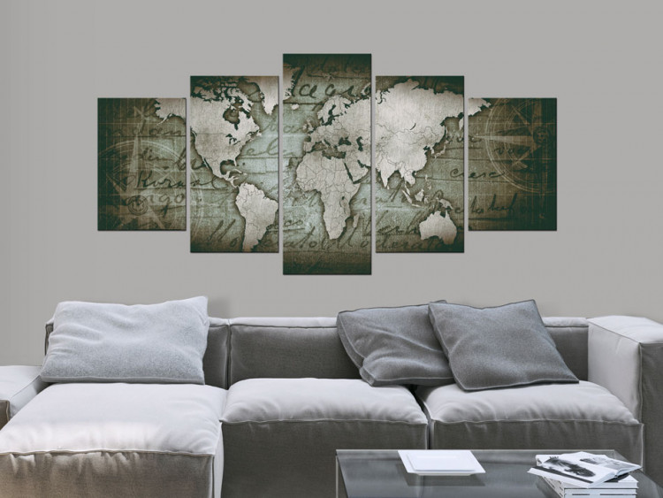 Canvas Print Emerald Map 91860 additionalImage 3