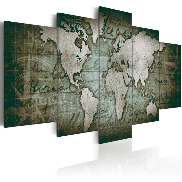 Canvas Print Emerald Map 91860 additionalImage 2