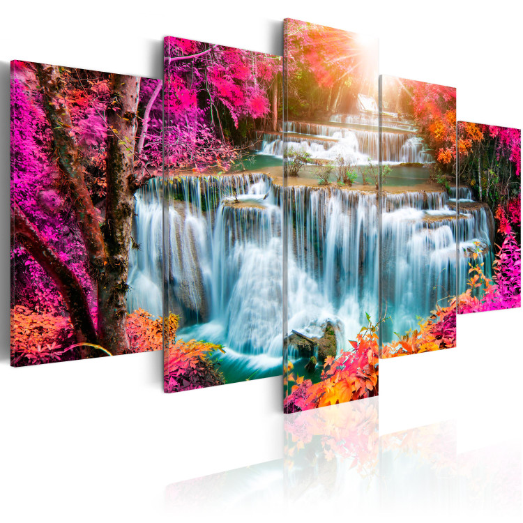 Canvas Print Colourful Waterfall 97360 additionalImage 2