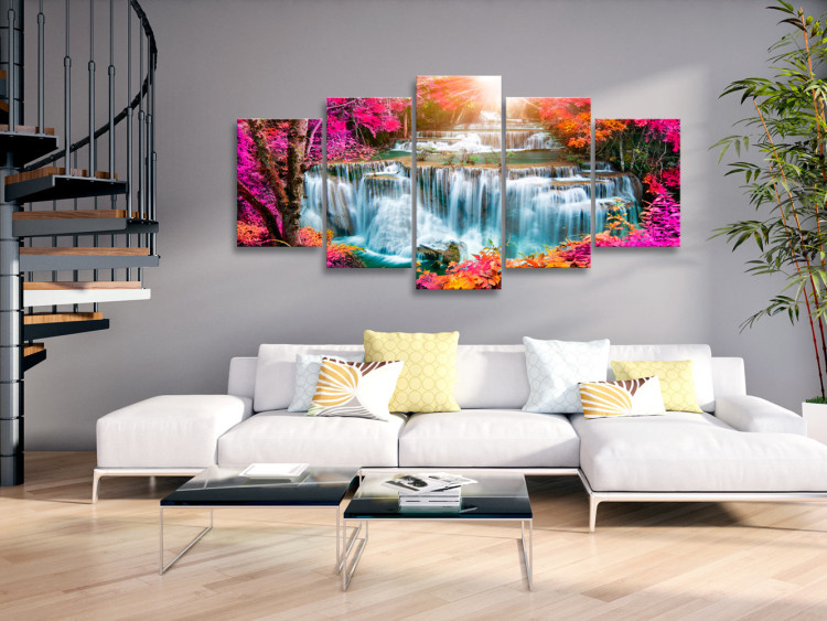 Canvas Print Colourful Waterfall 97360 additionalImage 3