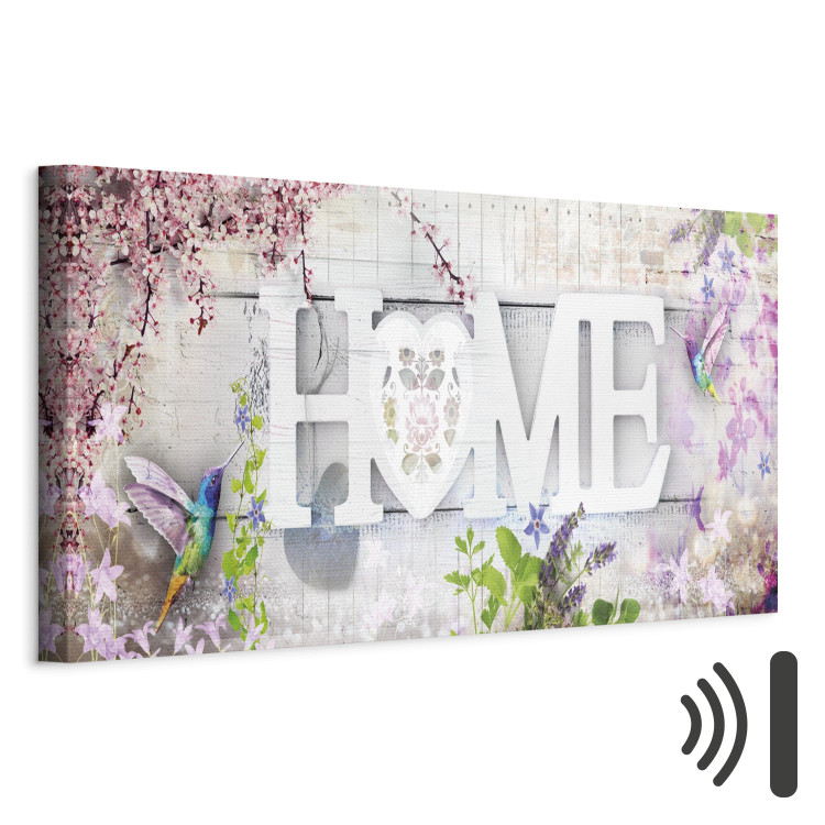 Canvas Home and Hummingbirds (1 Part) Pink Narrow 107670 additionalImage 8