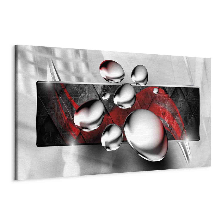 Canvas Print Shiny Stones (1 Part) Narrow Red 108470 additionalImage 2