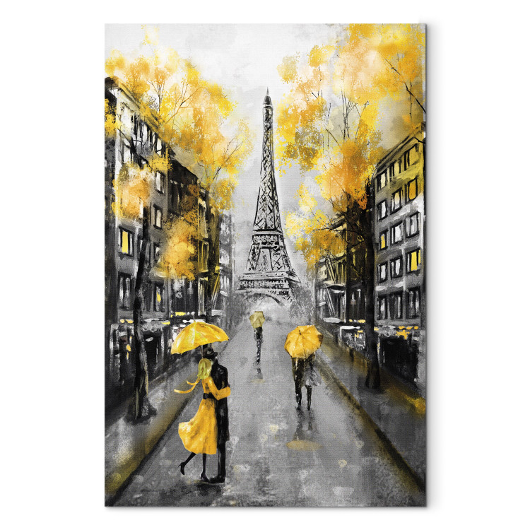 Canvas Art Print Autumn in Paris (1 Part) Vertical 113870