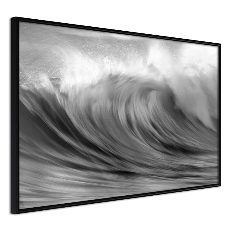 Poster Surfer's Paradise - black and white landscape of a turbulent sea wave 115170 additionalImage 10