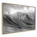 Poster Surfer's Paradise - black and white landscape of a turbulent sea wave 115170 additionalThumb 12