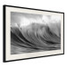 Poster Surfer's Paradise - black and white landscape of a turbulent sea wave 115170 additionalThumb 3