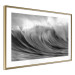 Poster Surfer's Paradise - black and white landscape of a turbulent sea wave 115170 additionalThumb 6