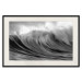 Poster Surfer's Paradise - black and white landscape of a turbulent sea wave 115170 additionalThumb 18