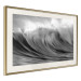 Poster Surfer's Paradise - black and white landscape of a turbulent sea wave 115170 additionalThumb 2