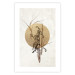 Wall Poster Field Bouquet - beige Japanese-style composition with a circle and plant 117570 additionalThumb 19