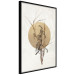 Wall Poster Field Bouquet - beige Japanese-style composition with a circle and plant 117570 additionalThumb 12