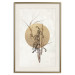 Wall Poster Field Bouquet - beige Japanese-style composition with a circle and plant 117570 additionalThumb 19